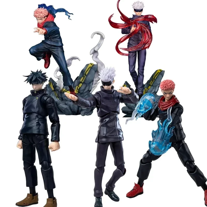 Горячий Bandai SHF Jujutsu Kaisen Satoru Gojo Itadori Yuji Fushiguro Megumi Pvc 18 см Коллекционные игрушки Украшения Аниме Фигурки Подарки