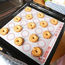 Cookie Baking Mat Sheet Non-Stick Macaron Silicone Mat Pad Fondant Cake Pastry Tools Dough Mat Oven Liner Bakeware Kitchen Tools