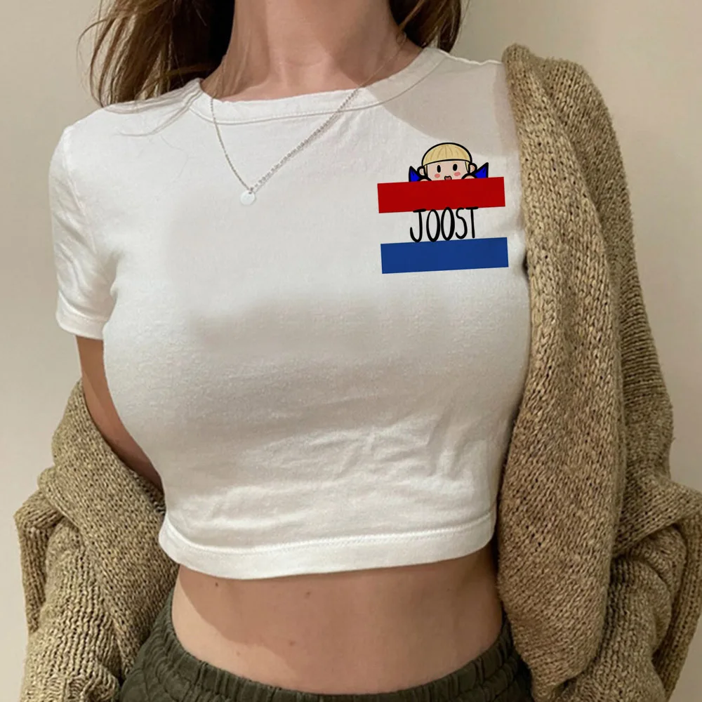 Joost Klein crop top Slim Fit Cute cropped vintage  coquette Aesthetic cute babydoll gothic  teens tshirt