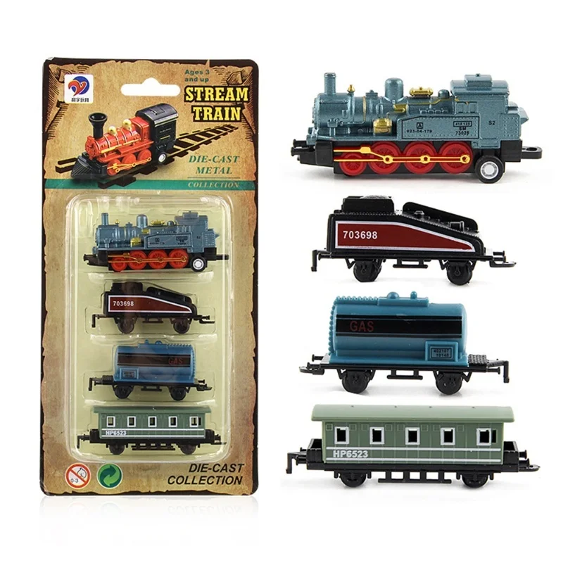

Simulation Retro Steam Train Toy Kit Pull Back Simulation Steam Train Model Toys For Boys And Girls Gift