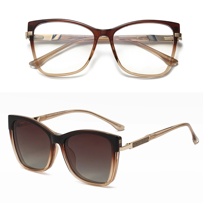 VICKY TR90 Polarized Magnetic Clip-on Sunglasses Unisex 6