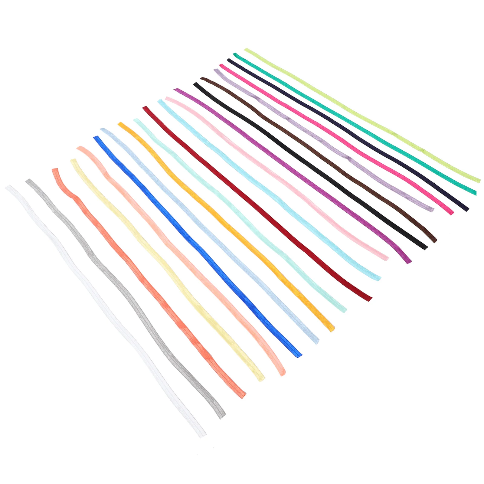 

Colorful Elastic Band 20 Rolls Braided Lines for DIY Sewing Craft Accessories Elastic Band Garment Sewing Accessory