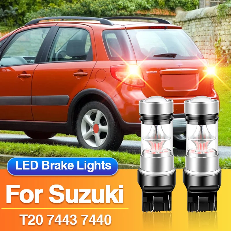 2PCS T20 7443 LED Brake Light 7440 W21/5W Tail Blub 12V for Suzuki Jimny/SX4/Liana/Wagon R/Grand Vitara 1/Grand Vitara 2/Ignis 3