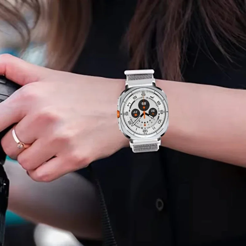 Pulseira de náilon para samsung galaxy watch ultra band 47mm confortável pulseira respirável para galaxy watch ultra 47mm cinto