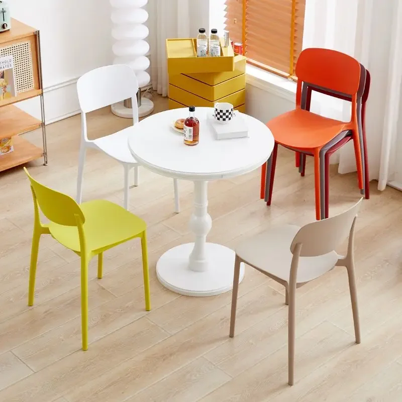 Rental House, Dormitory, Study, Chair Fashion, Simplicity, Household, Thickened, Plastic, Stool, Adult, Dining Table, Backrest