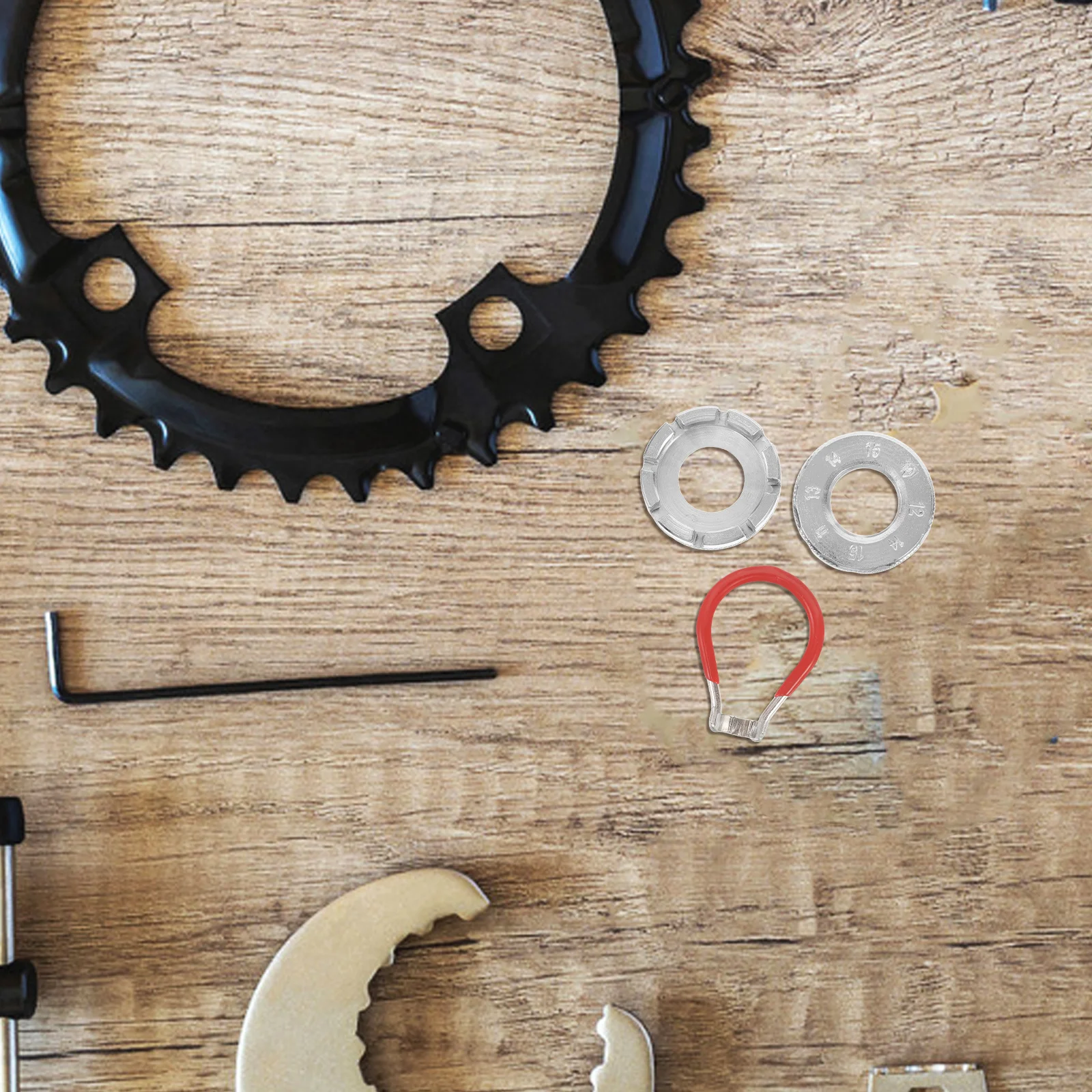 

3Pcs Bicycle Spoke Wrench Bike Wheel Truing Tool Adjustable Spoke Tensioner for Mountain Bikes Repair and Outdoor Cycling Use