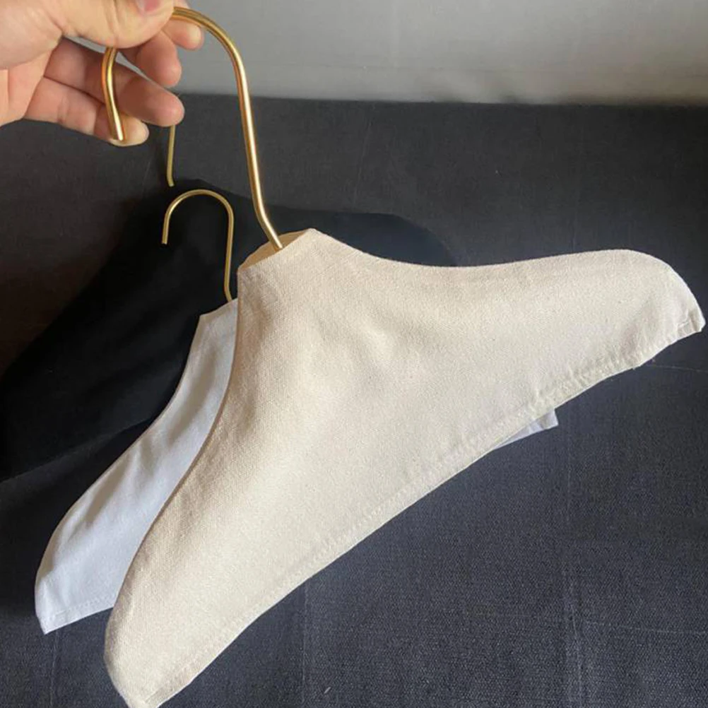 

3pcs Hanger Cover Cotton Linen Anti Skid Dust Proof Reusable Clothes Protector Wardrobe Jeans Racks Storage Anti Coat Rack