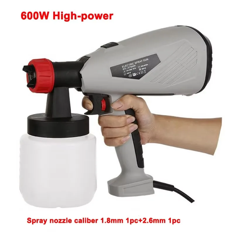600 واط HVLP باليد ارتفاع ضغط الكهربائية بندقية رذاذ 700 مللي عالية الطاقة المحمولة الرش بخاخ طلاء اللاتكس بندقية رذاذ الطلاء #3