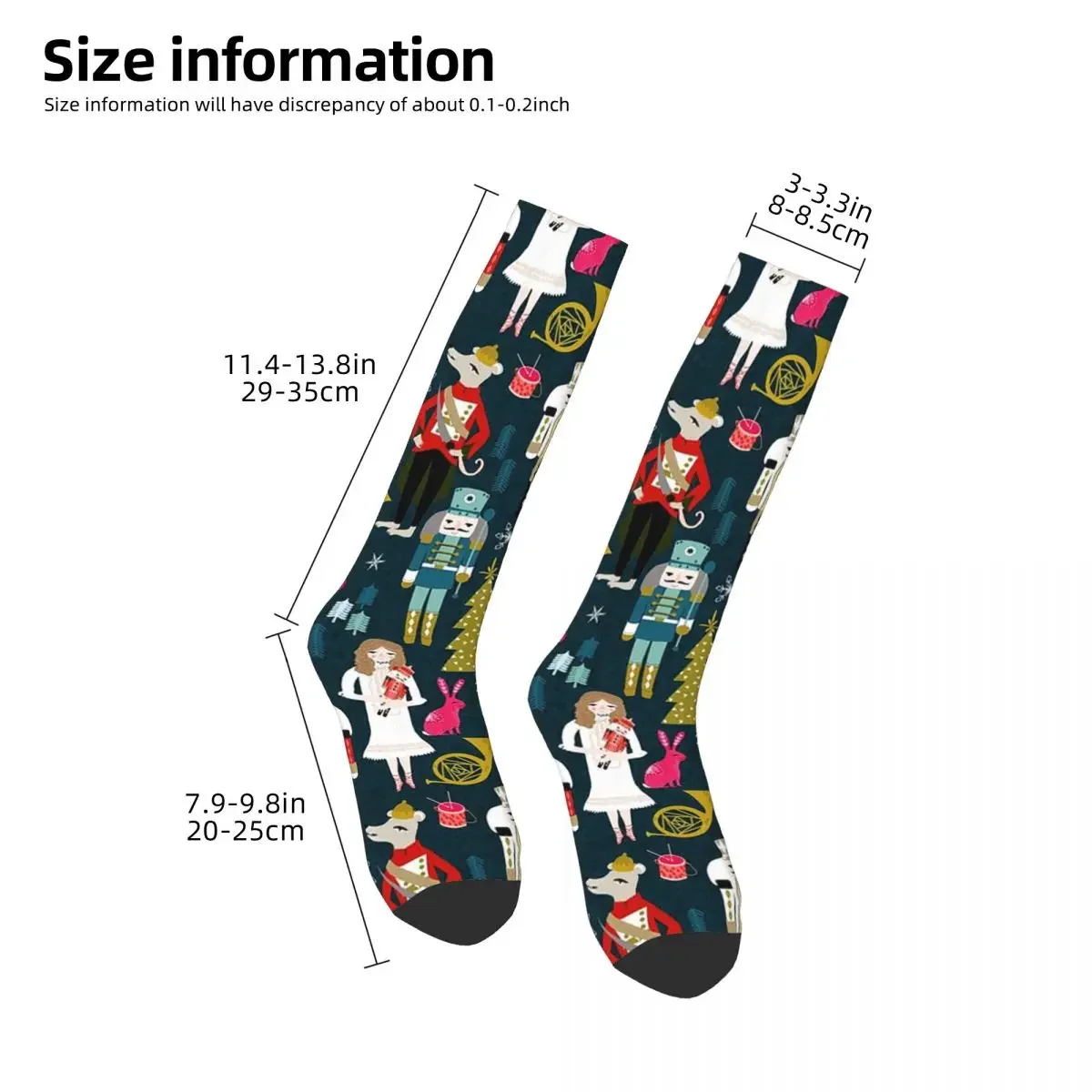 Nutcracker Ballet By Andrea Lauren Socks Harajuku High Quality Stockings All Season Long Socks Accessories for Man Woman's Gifts