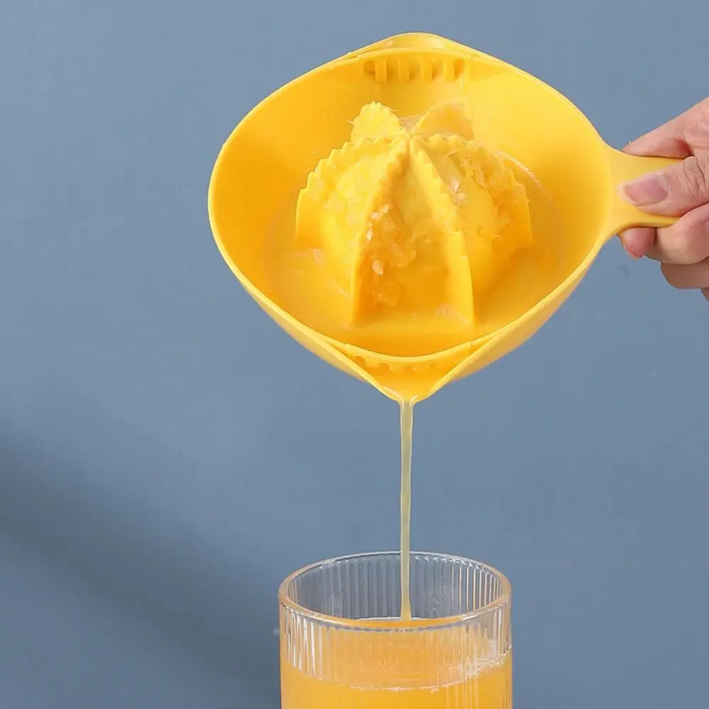 Portable Plastic Manual Lemon Juicer Yellow Hand Pressed Lemon Squeezer Large Size Lemon Presser Tangerine