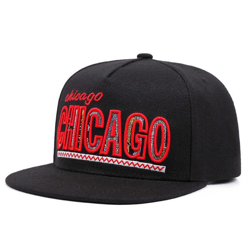 Fashion CHICAGO Letter Embroidery Baseball Hat Men Women Adjustable Hip Hop Snapback Caps Adult Unisex Sunshade Cowboy Hat