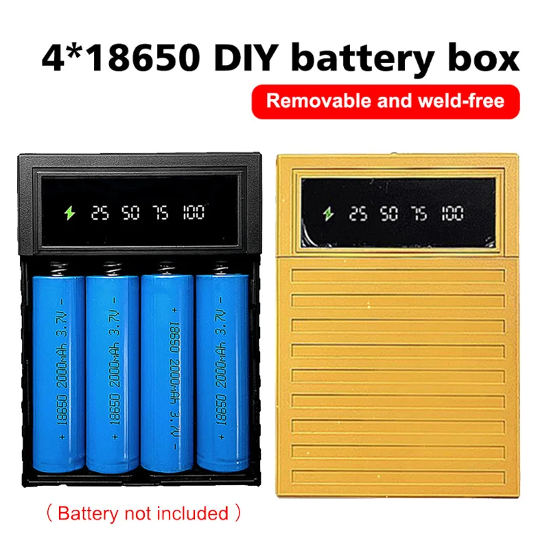 4*18650 Battery Holder Portable Power Bank DIY Case Without Battery 5V USB Output Power Bank Charger Shell Battery Storage Box