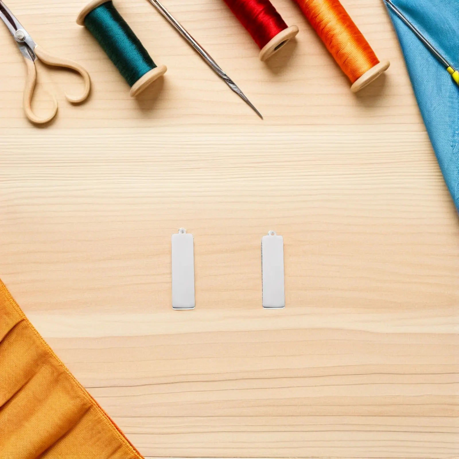 

10 шт. металлических заготовок для гравировки, прямоугольные, из нержавеющей стали, 4,3x1 см, для изготовления ювелирных изделий, штамповки, подвесок, рукоделия