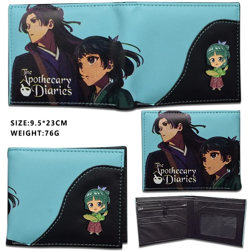 

The Apothecary Diaries Creative Peripheral Cartoon Merchandise Short Wallet Anime PU Leather Printed Coin Purse Decorative