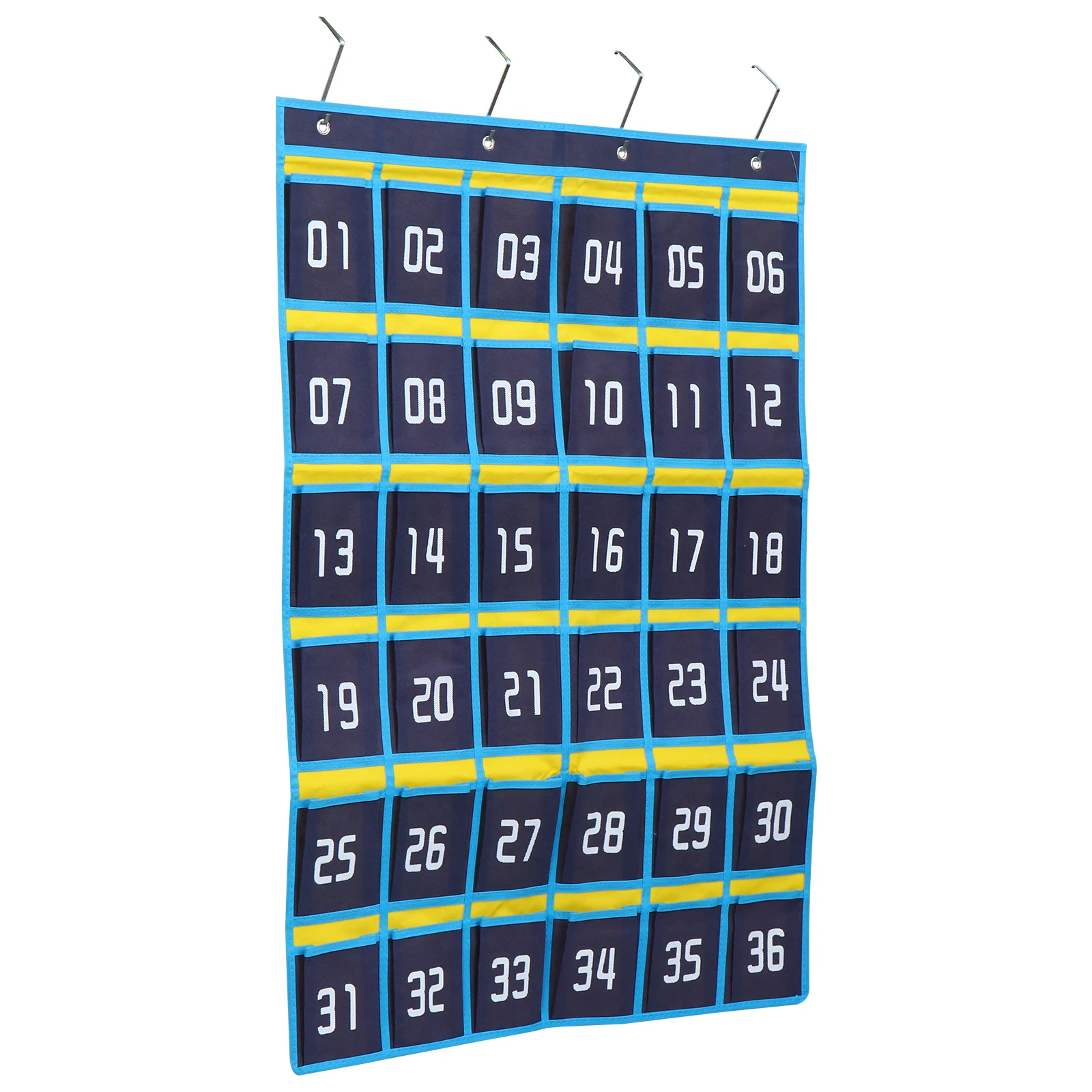 

36-Slot Wall Hanging Storage Pouch For Cell Phone Organizer Numbered Pocket Chart Bag Classroom Office School Use Non-Woven