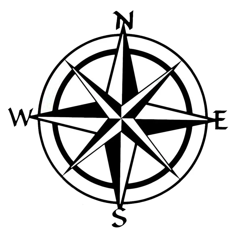 3D Car Sticker Car Styling Compass Travel Wanderlust Direction NSWE Stickers and Decals Vinyl Sticker on Car Styling,15cm*15cm