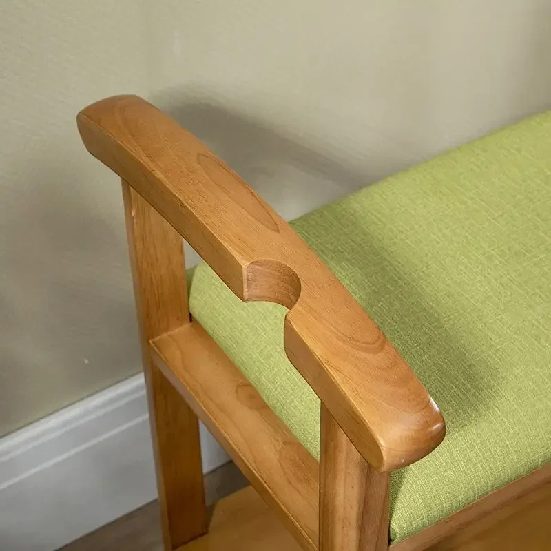 Tabouret de changement de chaussures en bois massif pour maison de soins infirmiers, piste d'entrée, piste de chaussure domestique, nordique, adapté aux personnes âgées