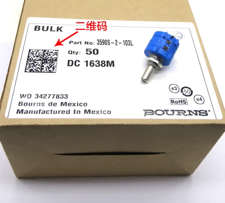 BOURNS Original MEXICO 3590S-2 multi turn wire wound potentiometer 1K 2K 5K 10K 20K 50K 100K 100R 500R
