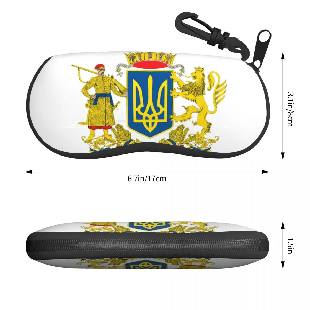 Coat Of Arms Ukraine Sunglasses Soft Case Neoprene Zipper Ukrainian Flag Shell Eyeglass Case Custom Protective Box For Glasses