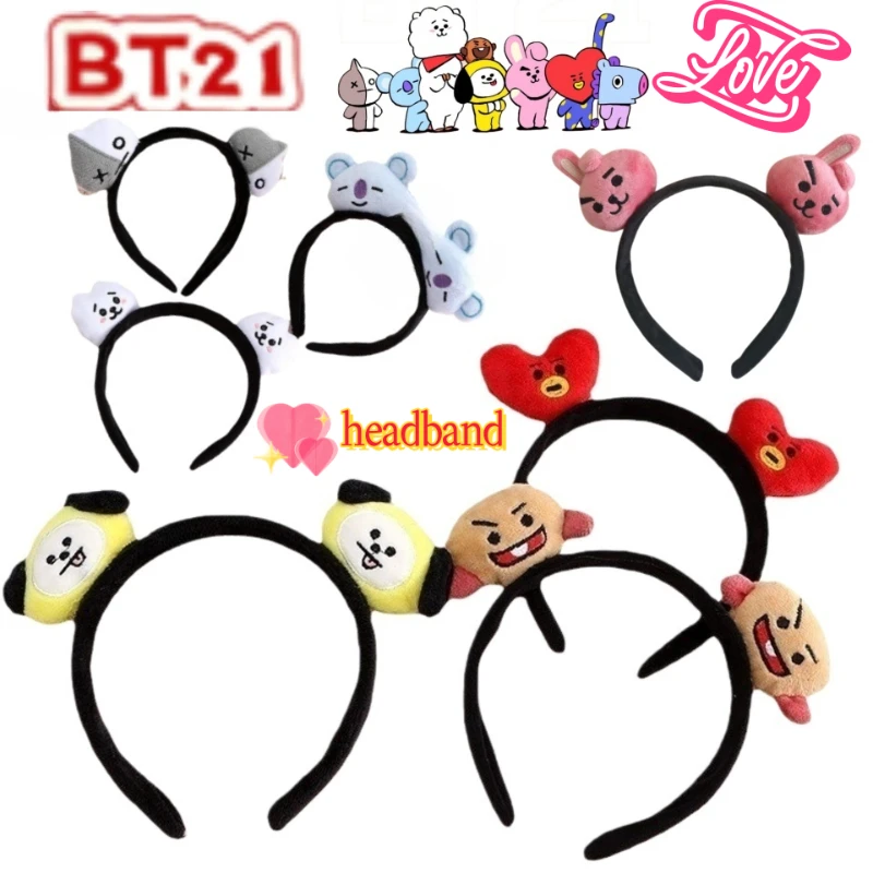 

BT21 Koya Shooky Mang Chimmy Cooky Cartoon Cute Doll Headband Anime Second Dimension Merchandise Support Hairband Holiday gift