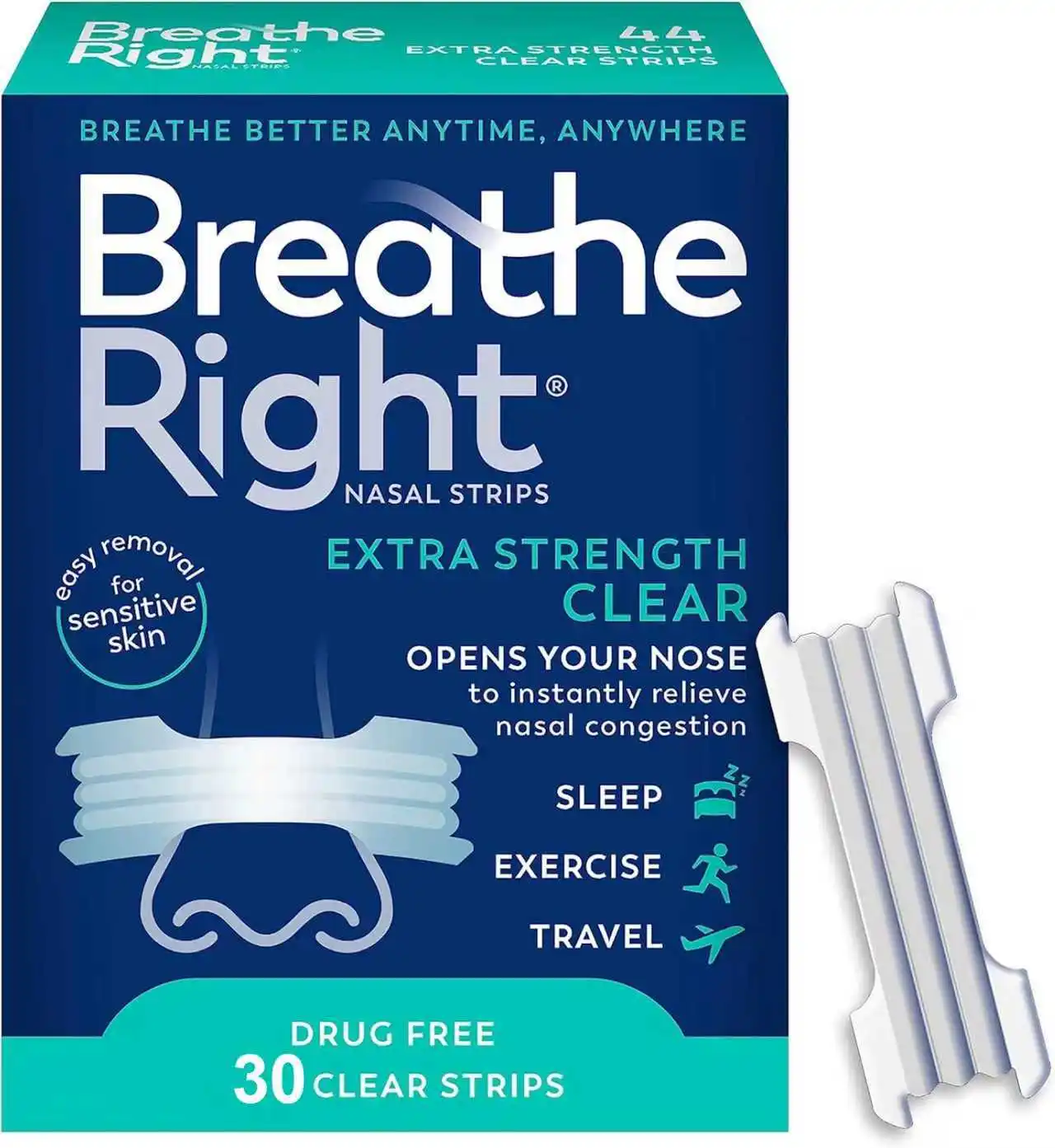 30/60/90 Pcs,Nose Breathe Strips,Sleep Nasal Strips,Anti Snoring Nose Strips for Breathing,Exercise Air Inhalation Improve Sleep