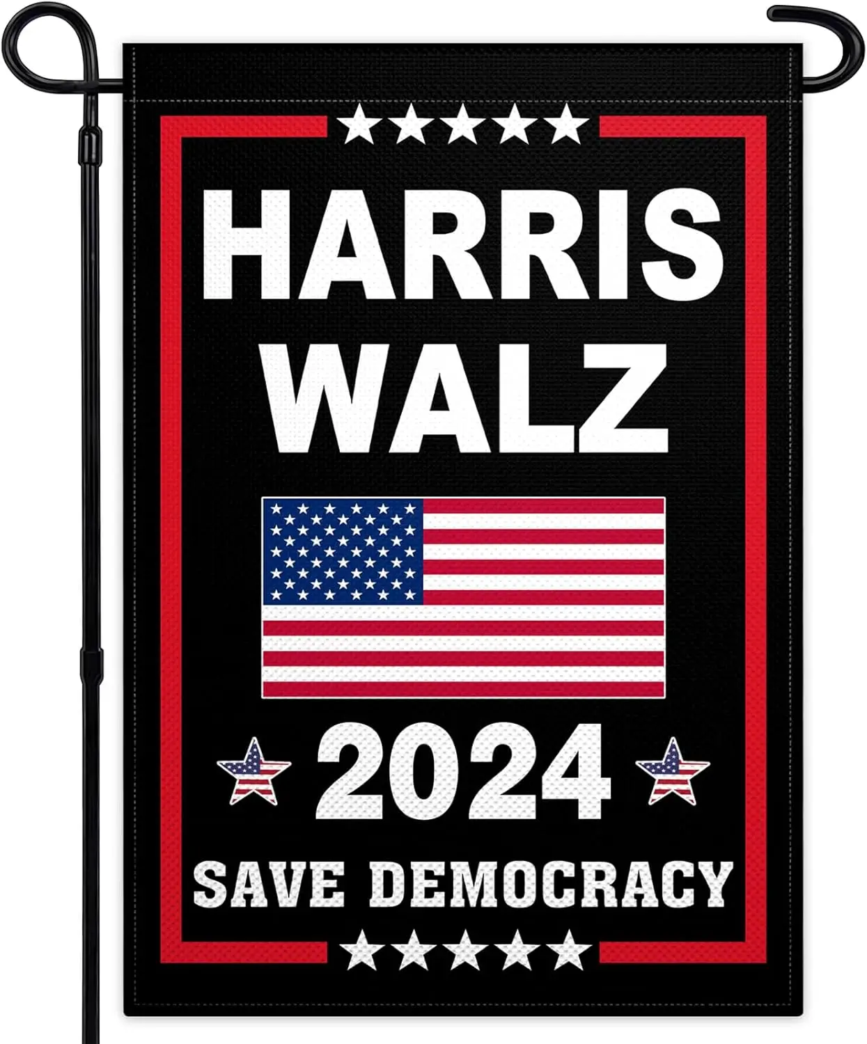 Kamala Harris Waltz 2024 Garden Flags for Outside 12x18 Double Sided Harris Waltz 2024 Save Democracy Garden Flags for Outdoor H