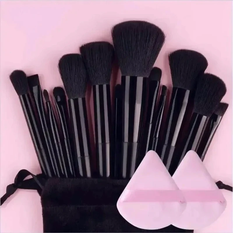 Vegan Makeup Brush Set - Soft Fluffy Kabuki & Blending Brushes for Foundation, Contour & Baking, Cruelty-Free Salon Tools Kabuki