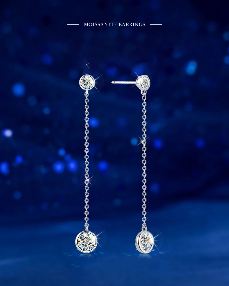 

Длинные серьги-капли с муассанитом и кисточками, ободок для женщин, оригинальные серьги из стерлингового серебра 925 пробы 925 пробы, ювелирные украшения для девочек