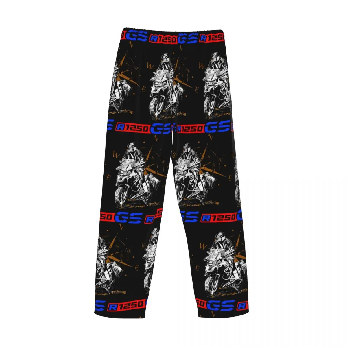 Custom Print Men Motorcycle R1200 GS Adventure Pajama Pants Sleep Sleepwear Bottoms with Pockets