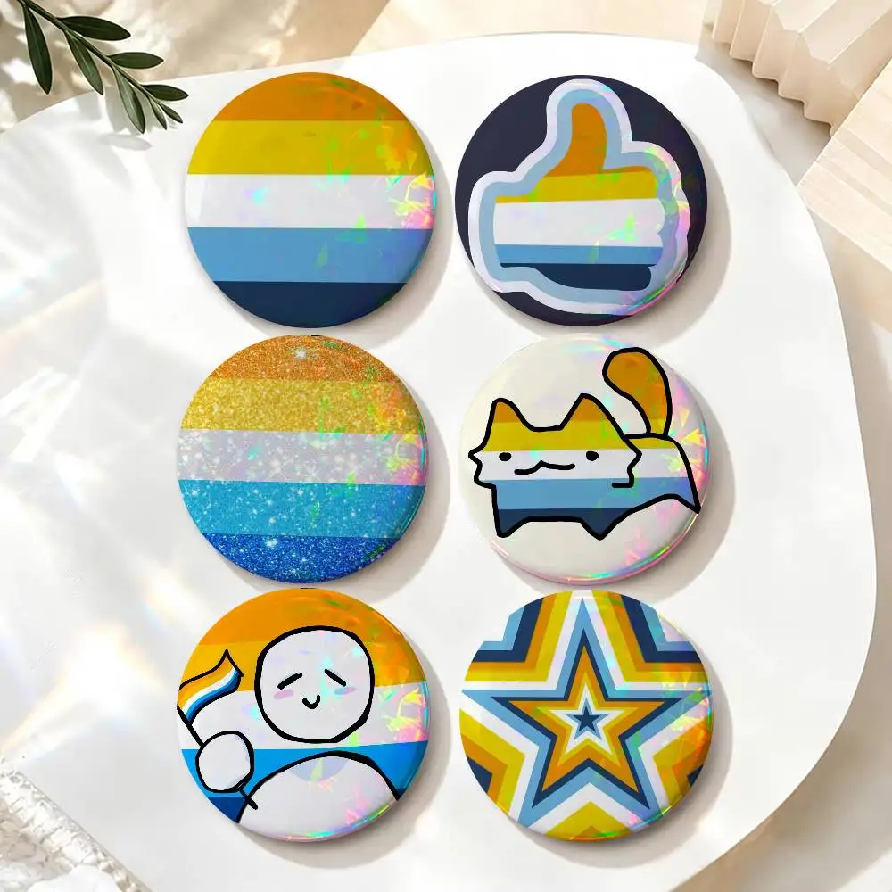 Accessories Pin Aroace Pride Anime  Brooch Lapel Pin Button Badge on Bag Clothing Hat Jewelry Accessories Toys Gift