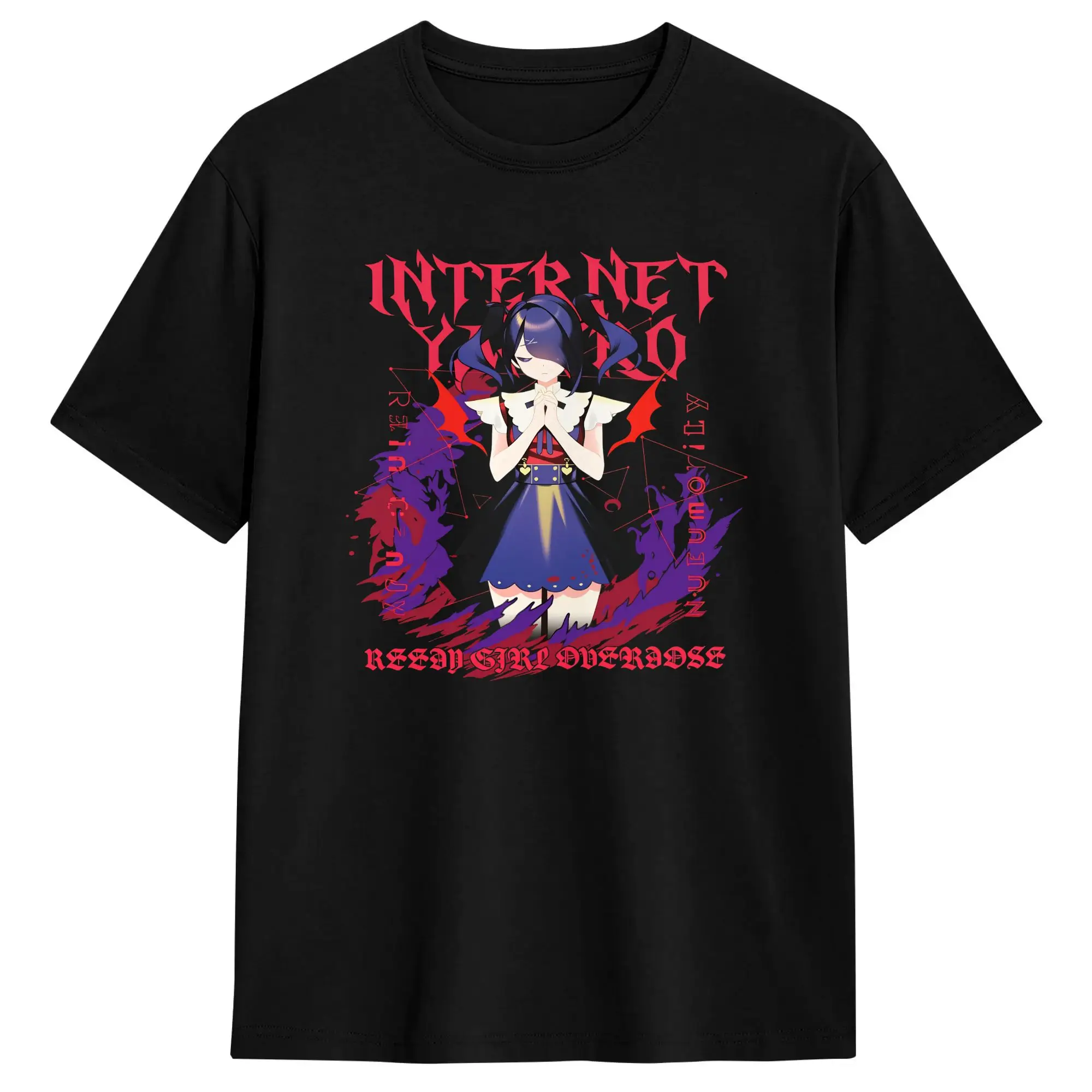 Harajuku T-Shirt Sommer Needy Streamer Overload Neuheit T-Shirts Baumwoll-T-Shirt für Männer Y2K Lustige Kurzarm-T-Shirts