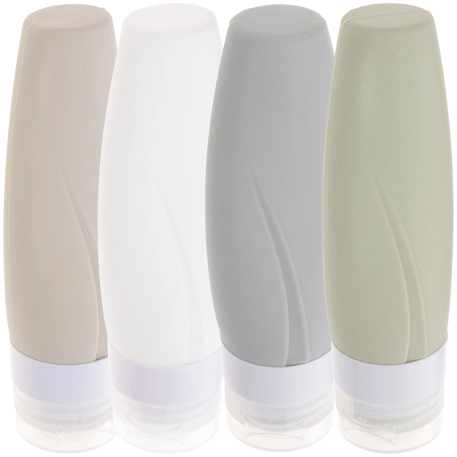 4 個のシリコントラベルボトル漏れ防止詰め替えトイレタリースクイーズボトルセットシャンプーコンディショナーローション日焼け止めフェイシャル用