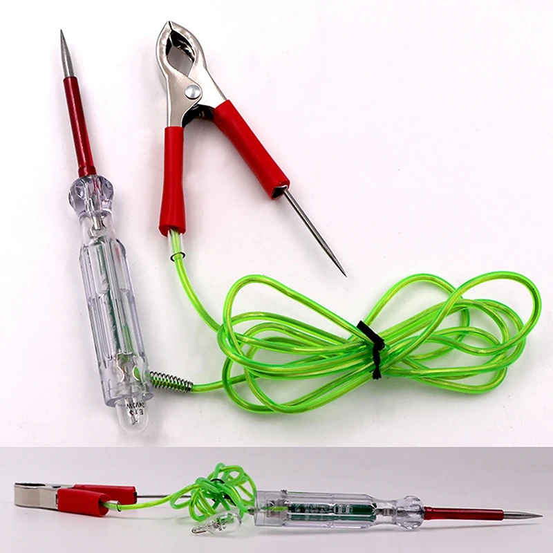 

Car Electric Circuit Tester Pen 6-24V DC Automotive Light Probe Circuit Voltage Tester Car Electric Pen Probe Diagnosis Scanner