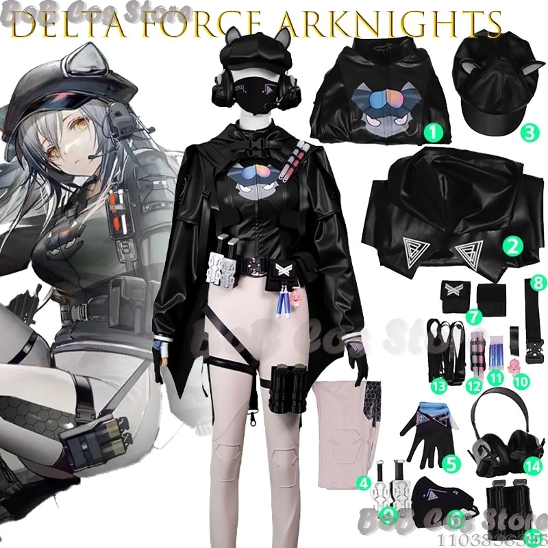

Игра Delta Force Luna Косплей Костюм Аниме Одежда на Хэллоуин ACG Карнавальная женская накидка Брюки Женская маска Comic Con Festival
