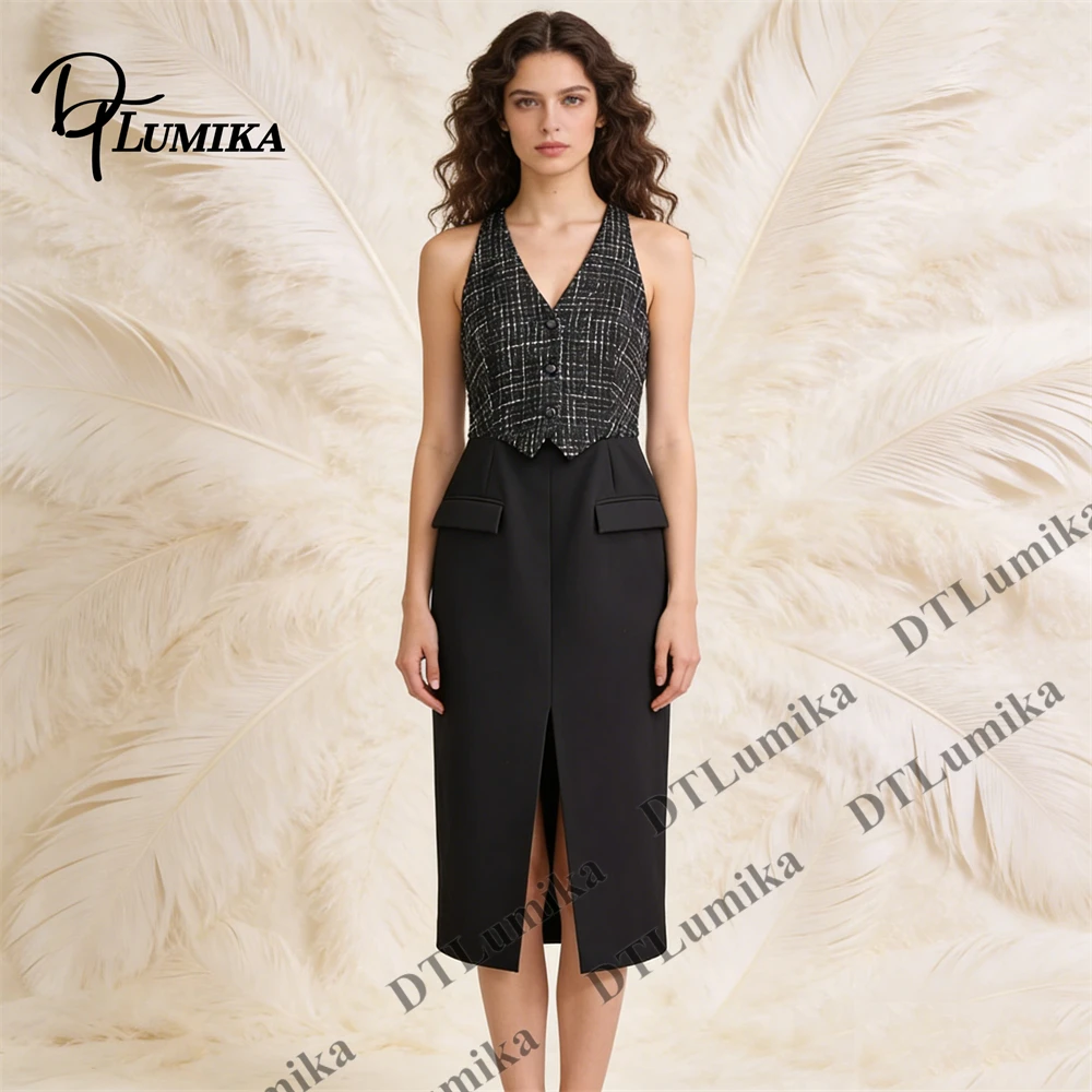 Vestido de Tweed y Crepé en Co - Women Formal Wear Look reseña y precio