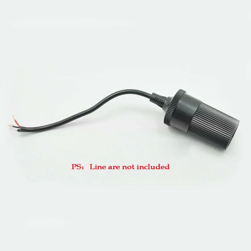 1pc Black Car Cigar Cigarette Lighter Female Inline Socket Plug Adapter Connector 12V/24V Auto Car Styling Interior Accessories