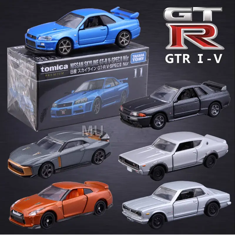 Takara TOMY Nissan Skyline 2000 GT-R GTR 50 R34 R35 Alloy Sports Car Model Diecast Car Vehicles Model Miniature Scale Kids Gifts