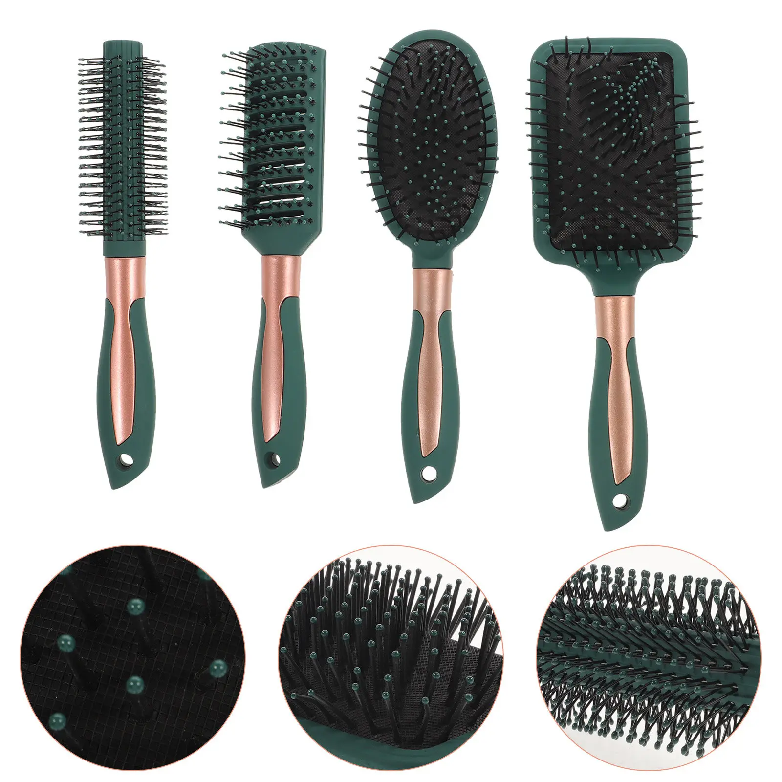 

1Set Hair Comb Set Thin Dense Teeth Anti Static Scalp Massage Hair Brush Household Styling Detangling Paddle Brush