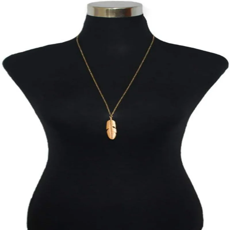 مذهل وأنيق، قلادة Yalice Long Feather المعلقة تتضمن سحرًا خالدًا مع تفاصيل أوراق الشجر الرائعة. هذا الأنيق ف #6