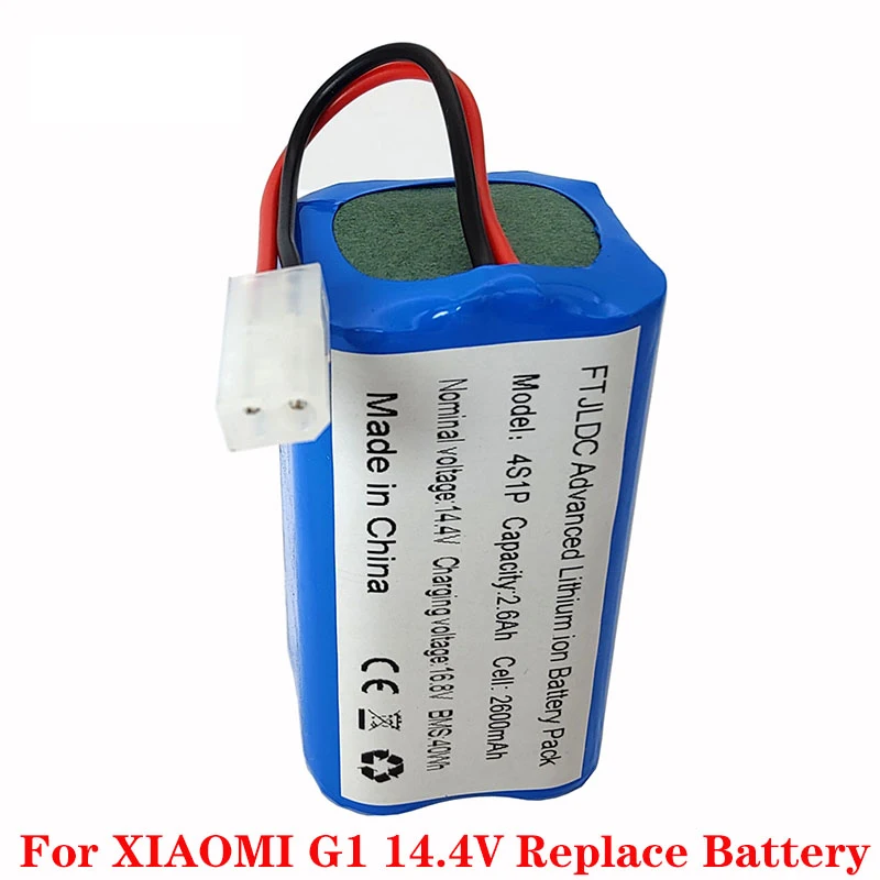 Bateria li-ion ftjldc 14.8v 2.6-3.5ah para xiaomi g1 mi robô aspirador de pó-mop essencial mjstg1 18650 bateria