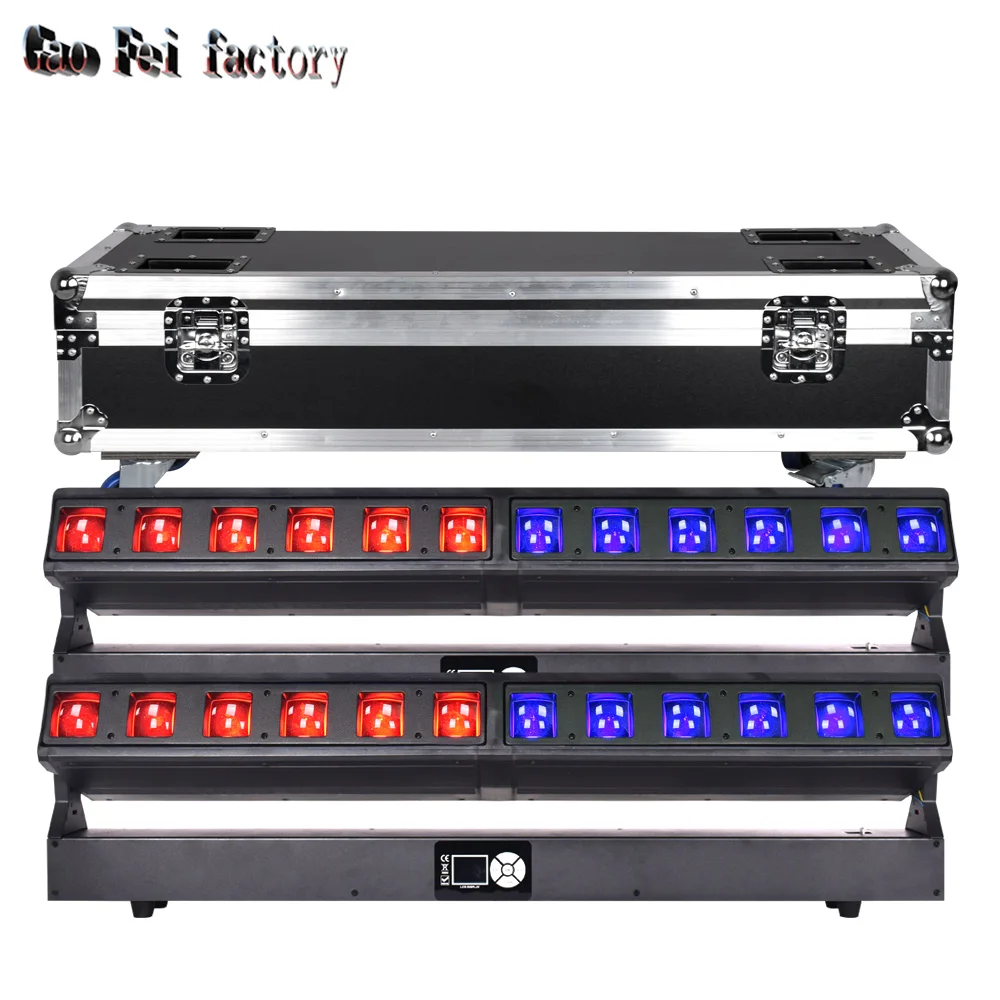 2PCS DJ 12x40W Pixel Bar Light Led Moving Head Beam Lights Zoom Wash Effect RGBW 4in1 For DJ Nightclub Disco Stage Events