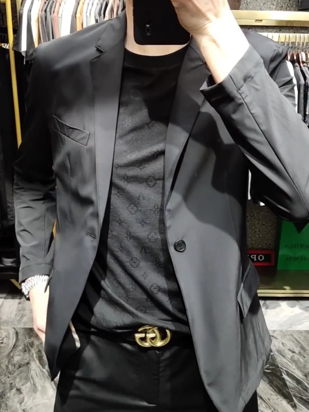 

Весенний мужской повседневный костюм-пиджак на одной пуговице, приталенный, легкий, дышащий, эластичный, модный, универсальный, трендовый