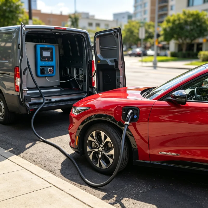 Mobile DC Charger 40KW CCS2 Fast EV Charging Station for Electric Vehicles Roadside Service Workshops and Fleet Depots