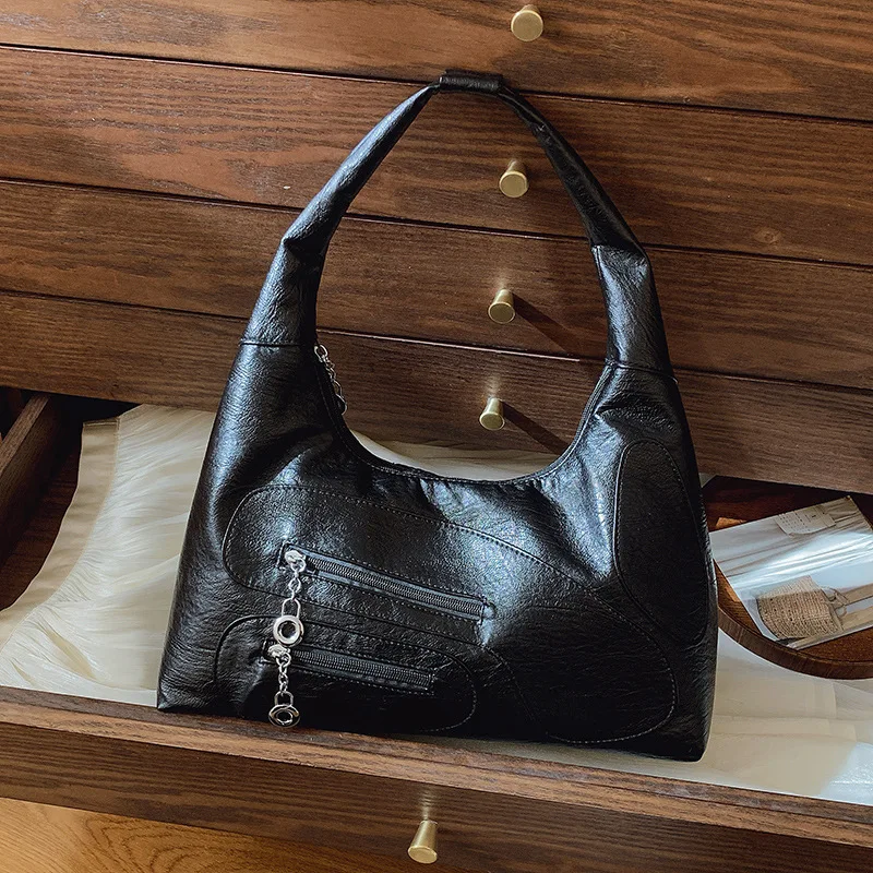 Middle Aged Elderly Mother Bag 2025 New Fashionable Versatile Multi Pocket Crossbody Bag Large Capacity PU Soft Leather Backpack