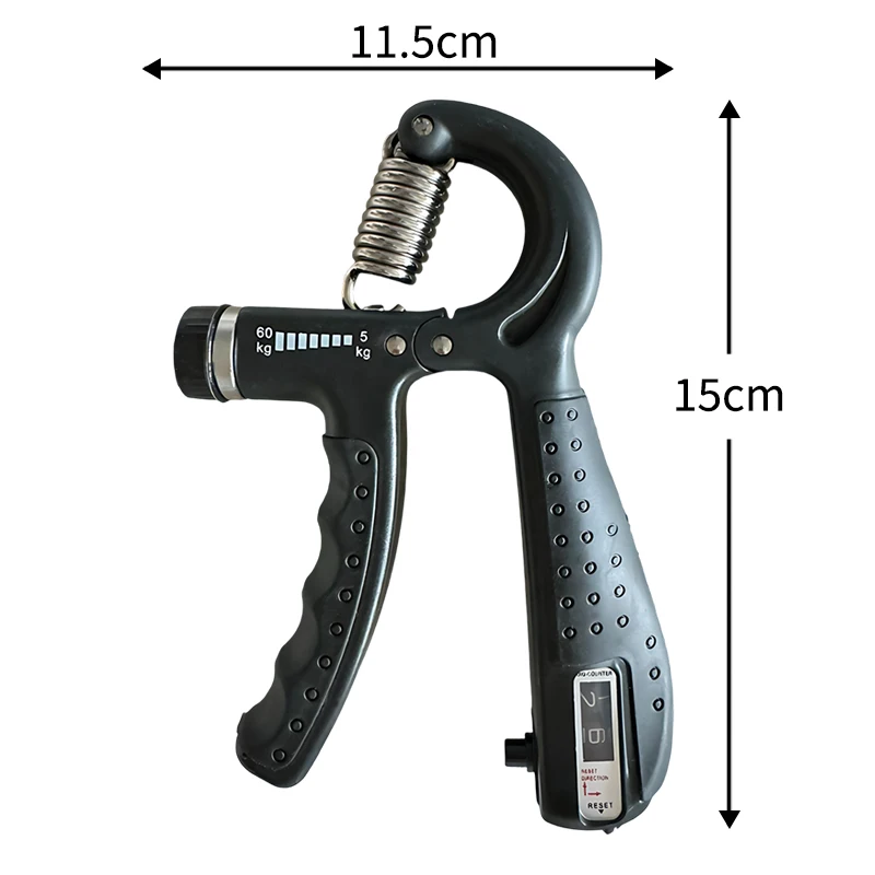 مدرب قوة قبضة العد الميكانيكي لبناء العضلات وتدريبات إعادة تأهيل إصابة اليد مع تمرين الأصابع