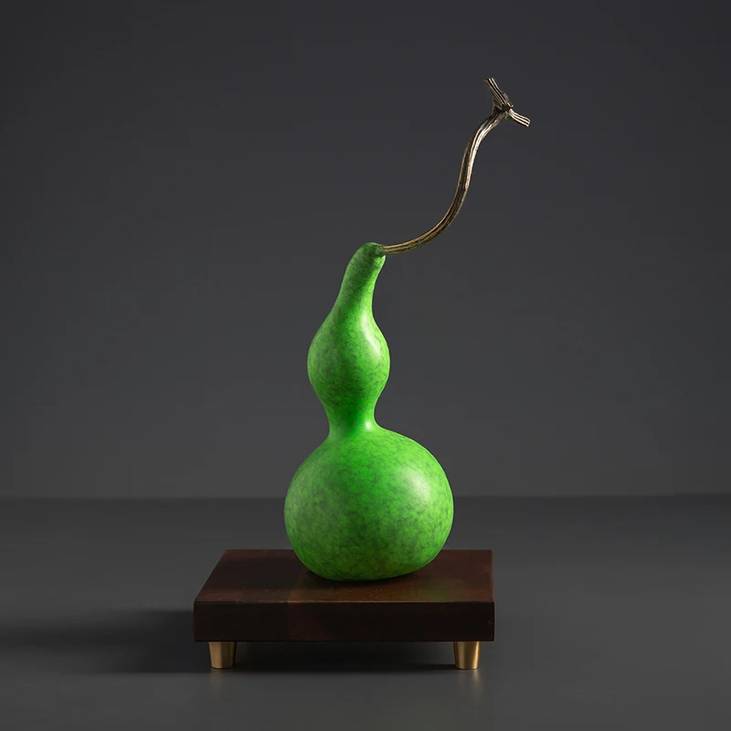 Brass high-end gift green gourd ornament