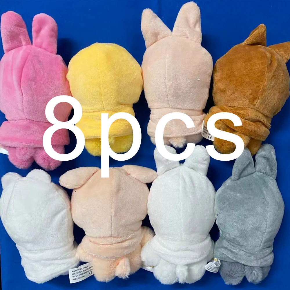 Kpop Cloak Plush Keychain Kawaii Bear Foxes Animal Keychain Plush Cartoon Stuffed Animal Doll Kawaii Toys Room Decor Gift