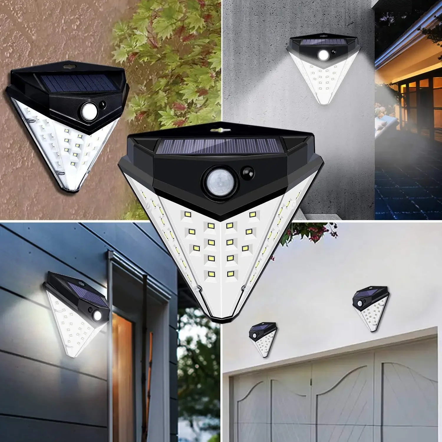 Lámpara LED Solar de pared para exteriores, luces de calle impermeables con Sensor de movimiento, foco de decoración para jardín y patio, nuevo