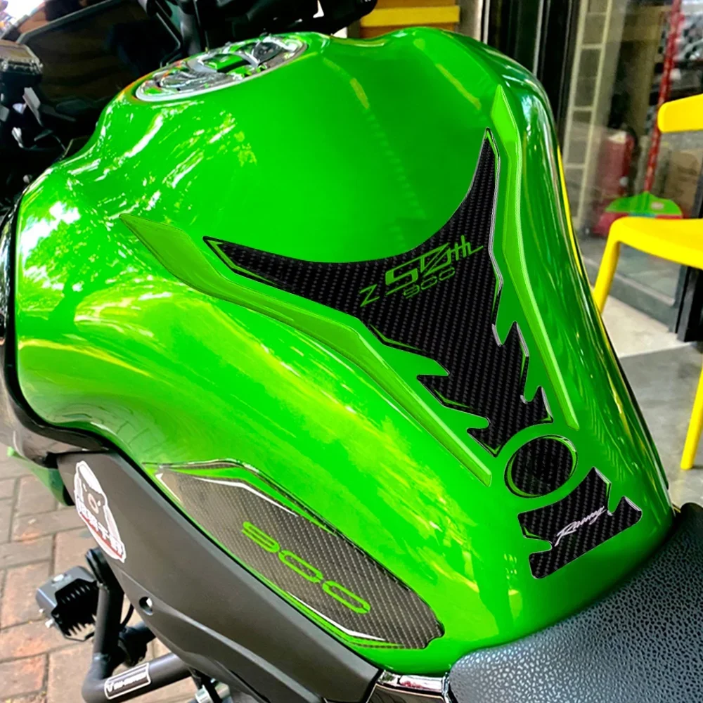 5D Carbon Fibre Epoxy Decal For Kawasaki Z650 Z900 2023 New Motorbike Fuel Tank Conversion Sticker Decal