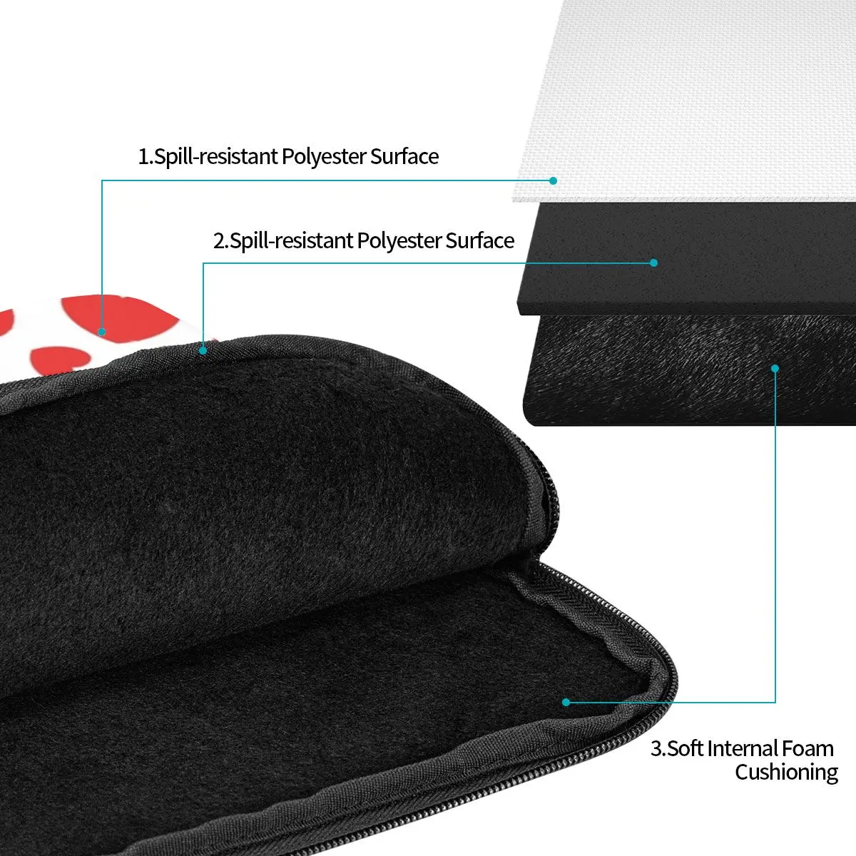 حافظة مضادة للصدمات 10 12 13 15 17 بوصة مافالدا هارت حقيبة لابتوب كم أنيمي الكرتون حقيبة الكمبيوتر المحمول